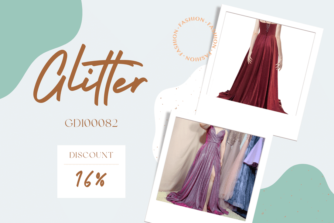 GD100082 - Glitter A-Line Spaghetti Straps Sleeveless Prom Dress