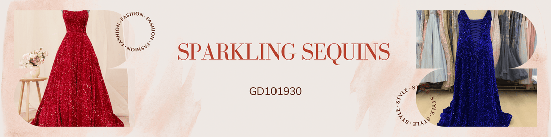 GD101930 - Sequin A-Line Square Neck Sleeveless Maxi Dress