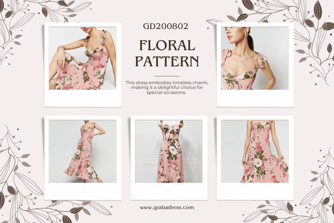 GD200802 - Floral Sheath Spaghetti Straps Sleeveless Dress