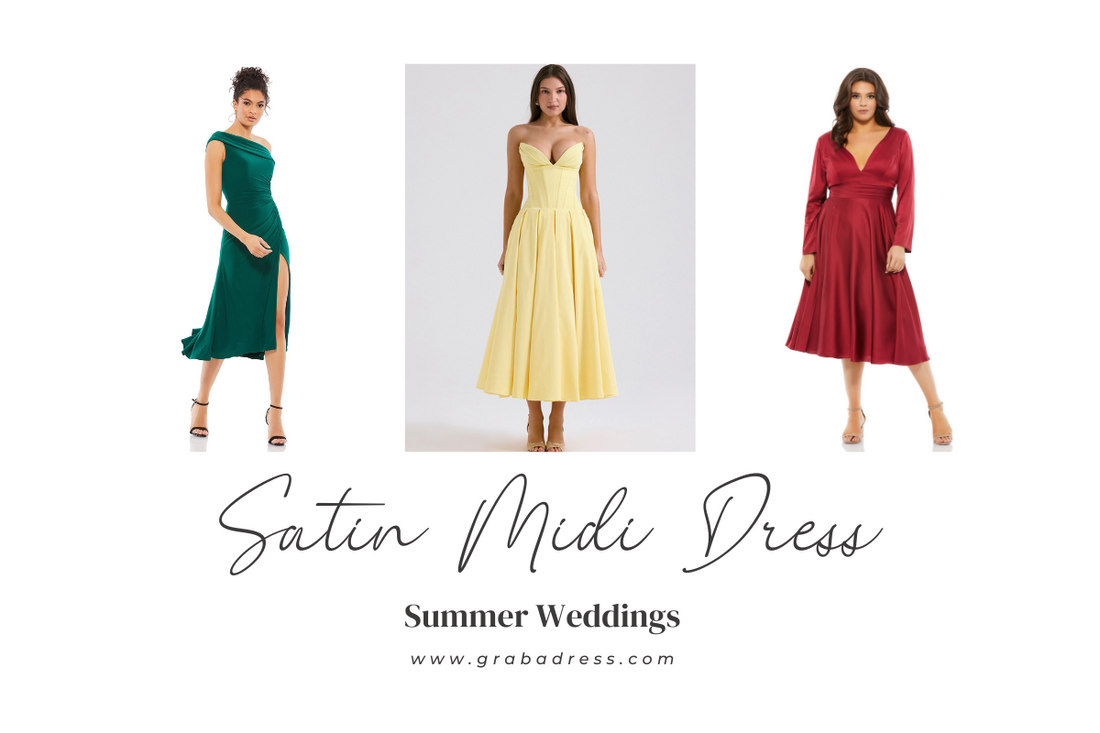 5 Satin Midi Dresses Recommended for Summer Wedding Guests