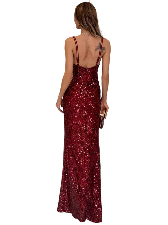 Sequin U-Neck Sleeveless