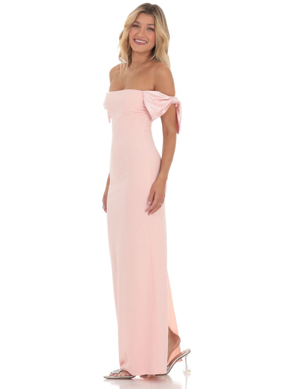 Pearl Chiffon Strapless Sleeveless