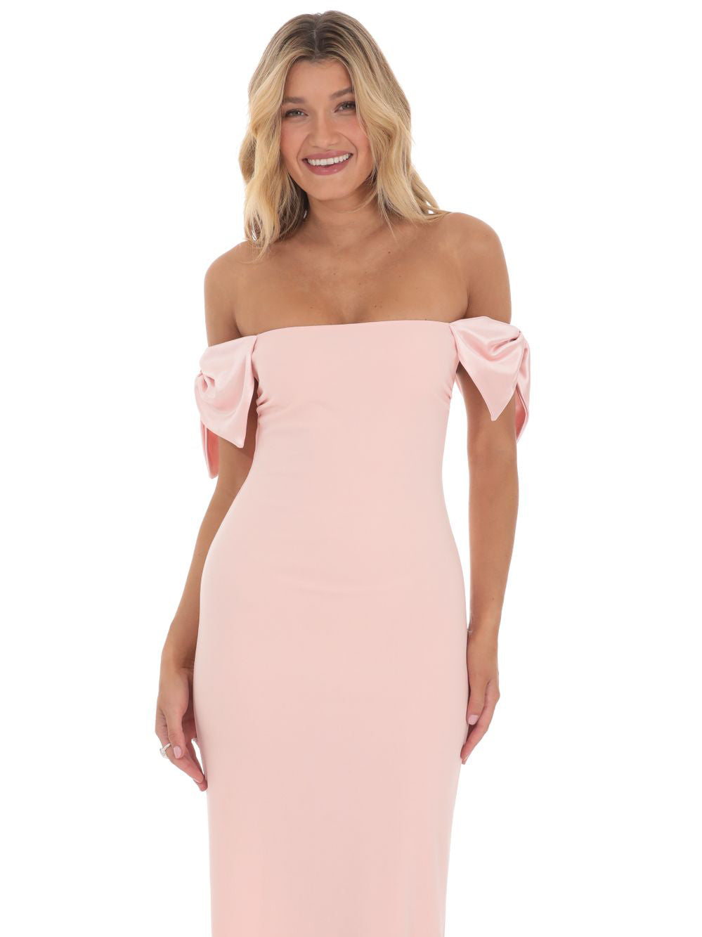 Pearl Chiffon Strapless Sleeveless