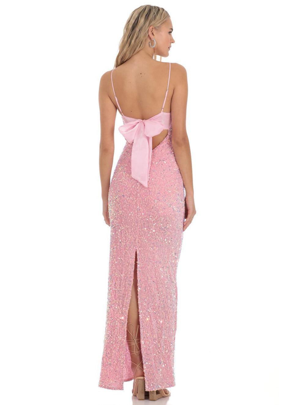 Sequin Spaghetti Straps Sleeveless