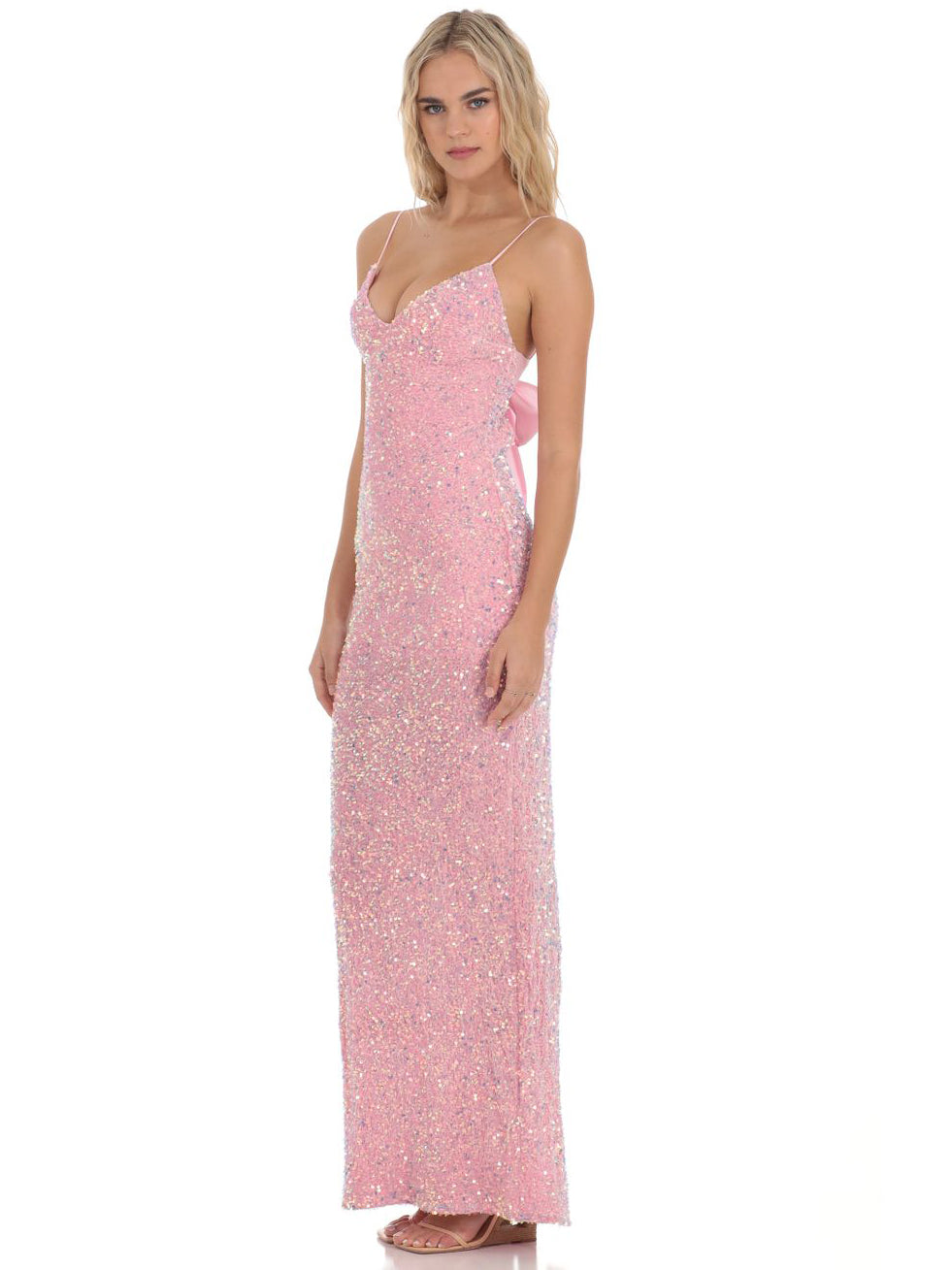 Sequin Spaghetti Straps Sleeveless