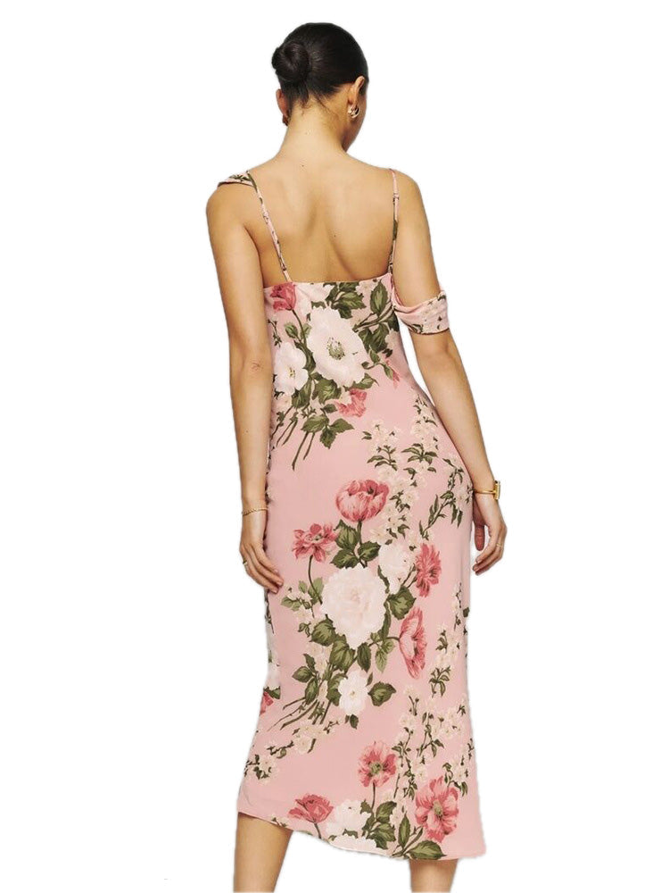 Floral Cowl Neck Sleeveless