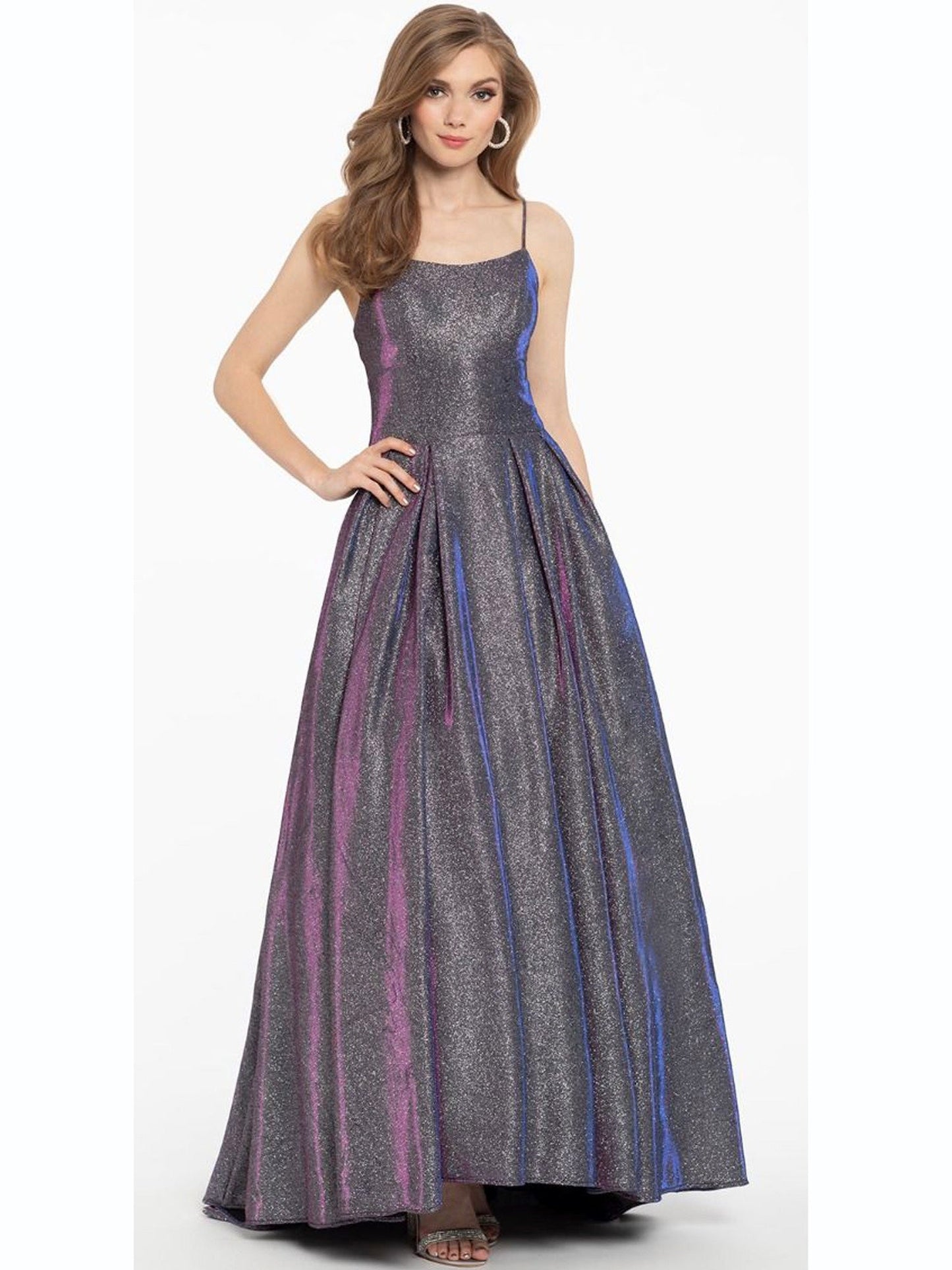 Glitter Spaghetti Straps Sleeveless Dress