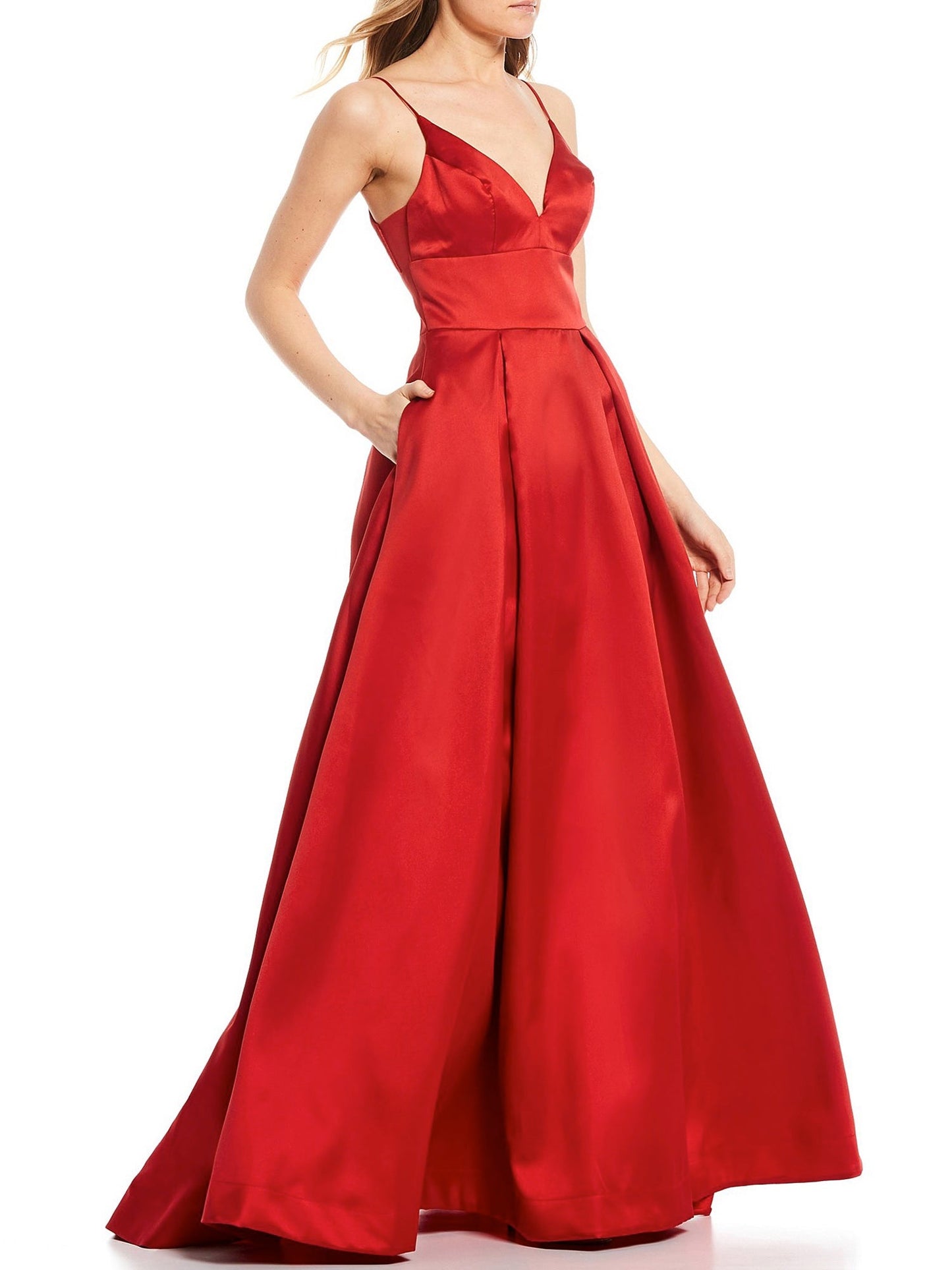 Satin One Shoulder Sleeveless Dress