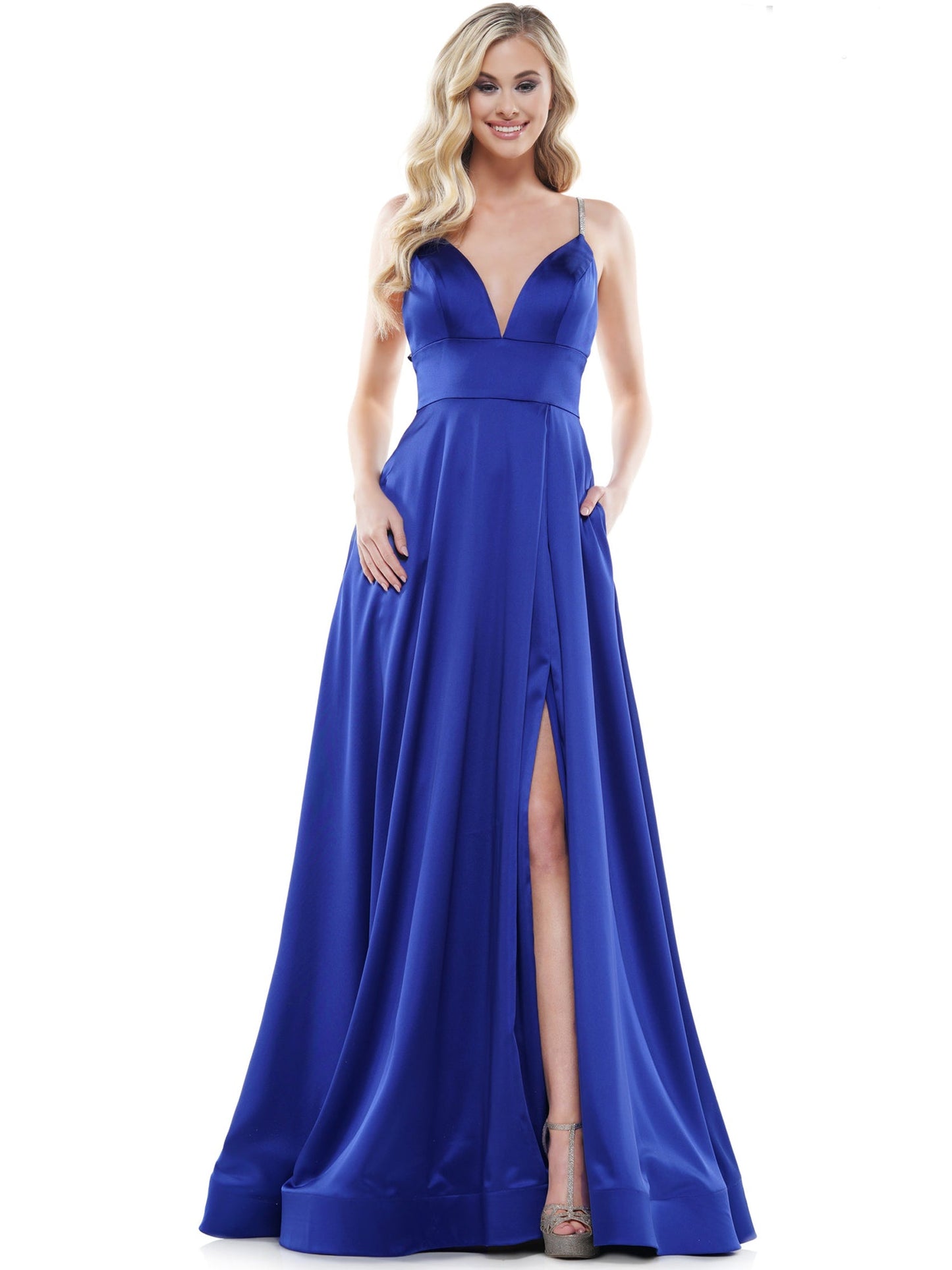 Satin One Shoulder Sleeveless Dress