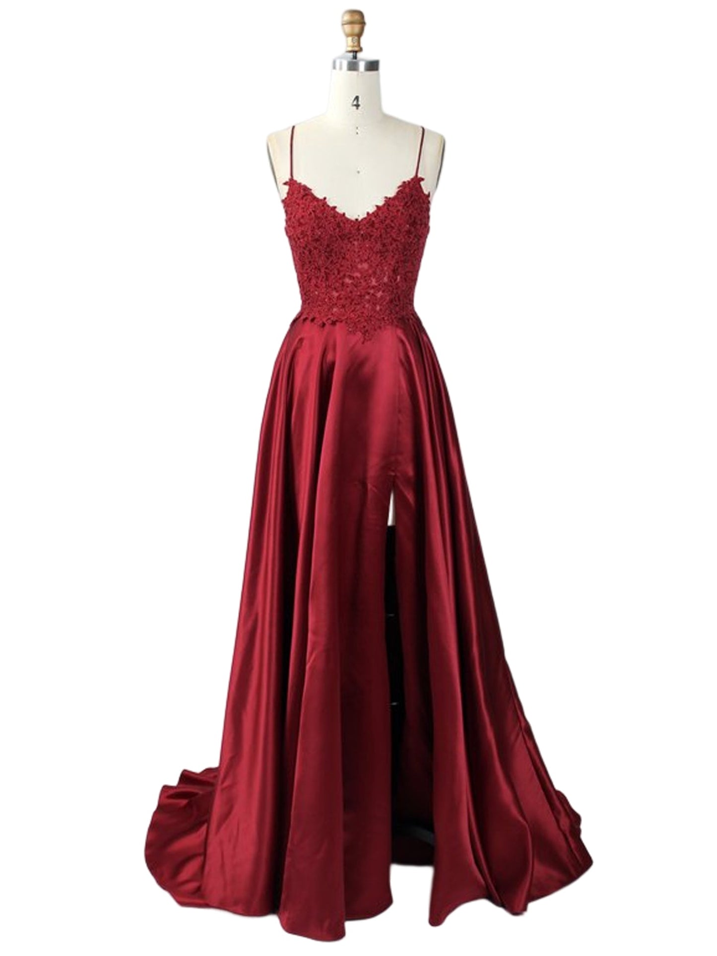 Lace Empire V-Neck Sleeveless Prom Dress-GD101504