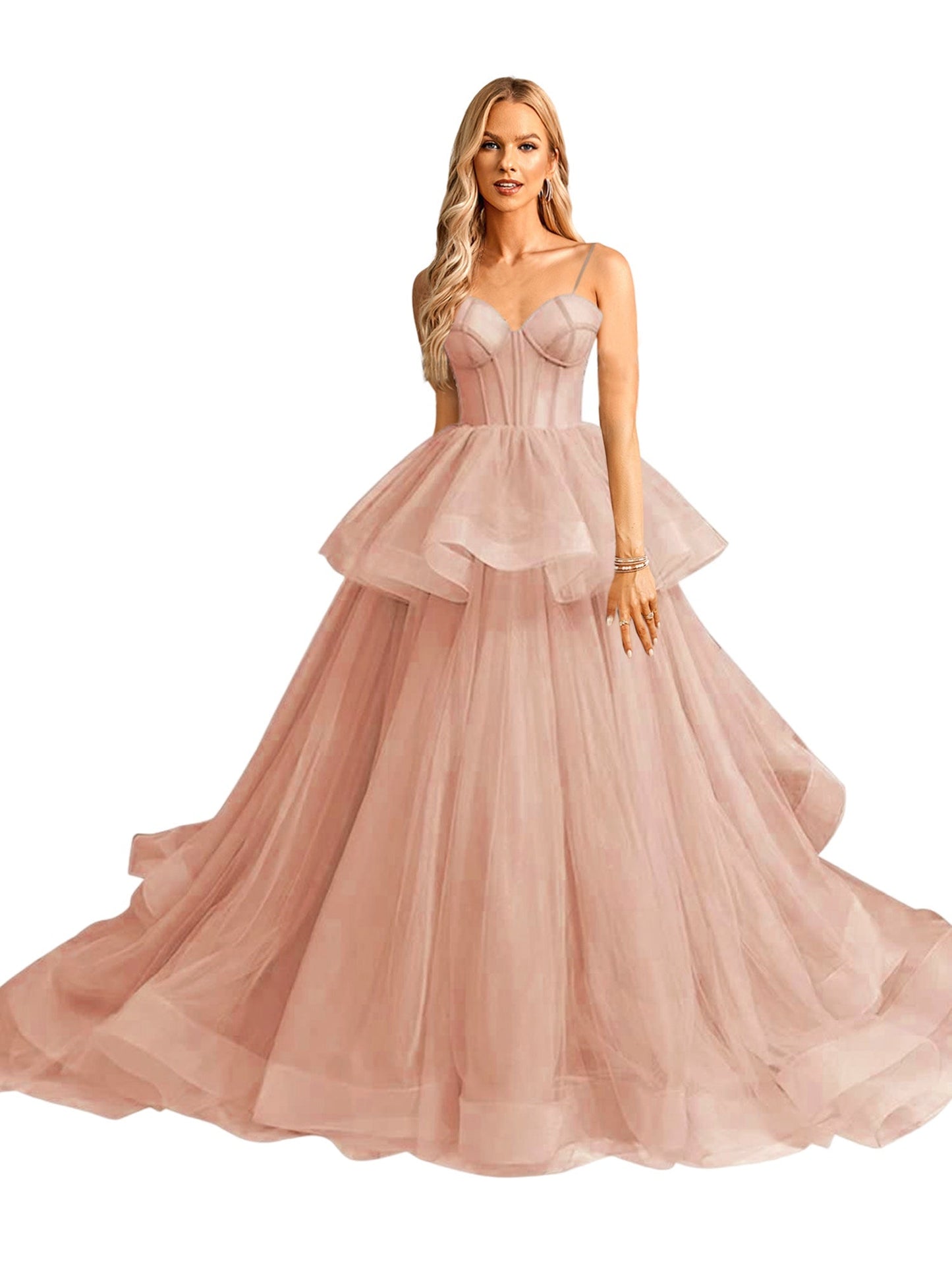 Tulle Empire Sweetheart Sleeveless Dress-GD101509