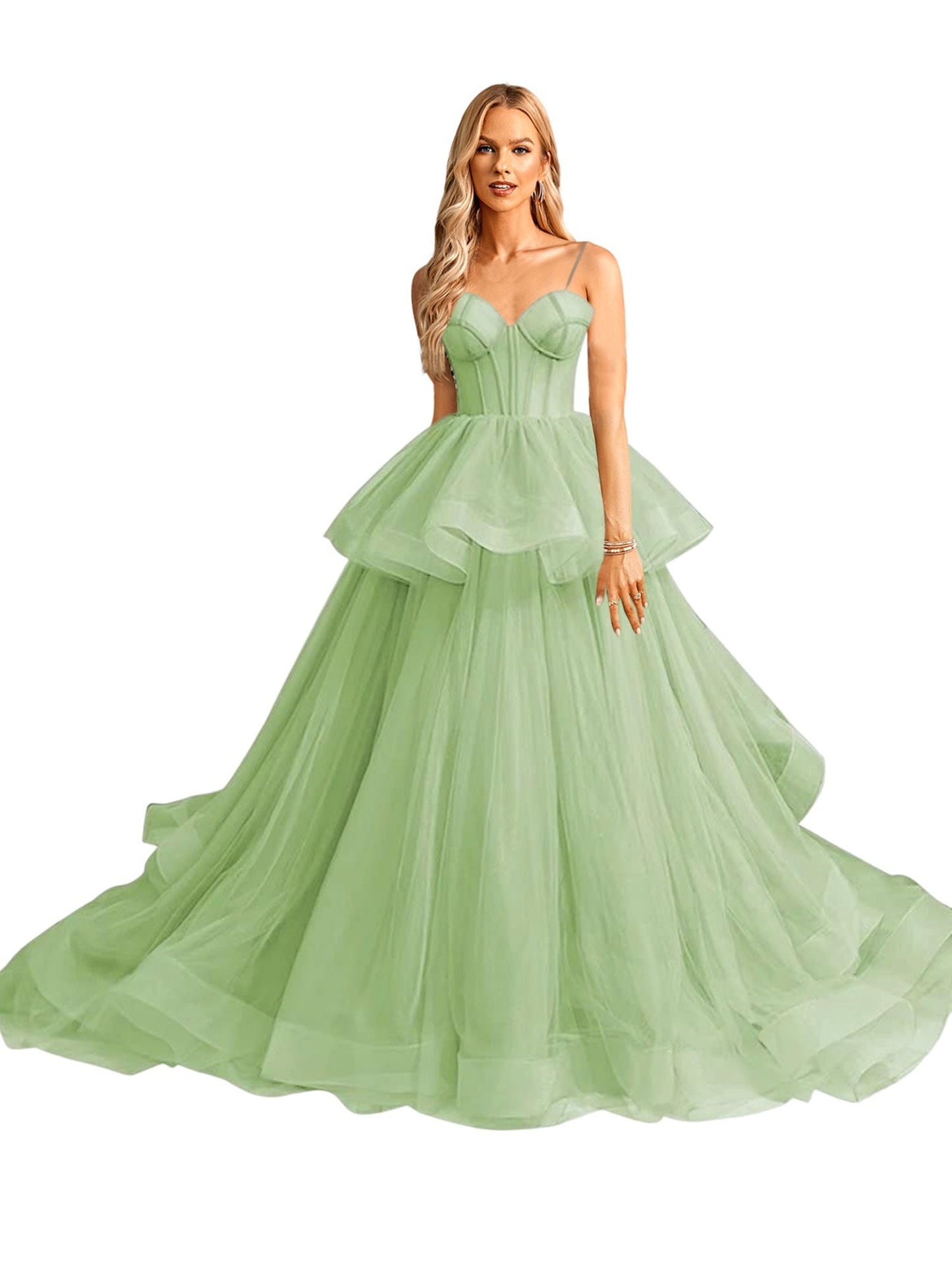 Tulle Empire Sweetheart Sleeveless Dress-GD101509