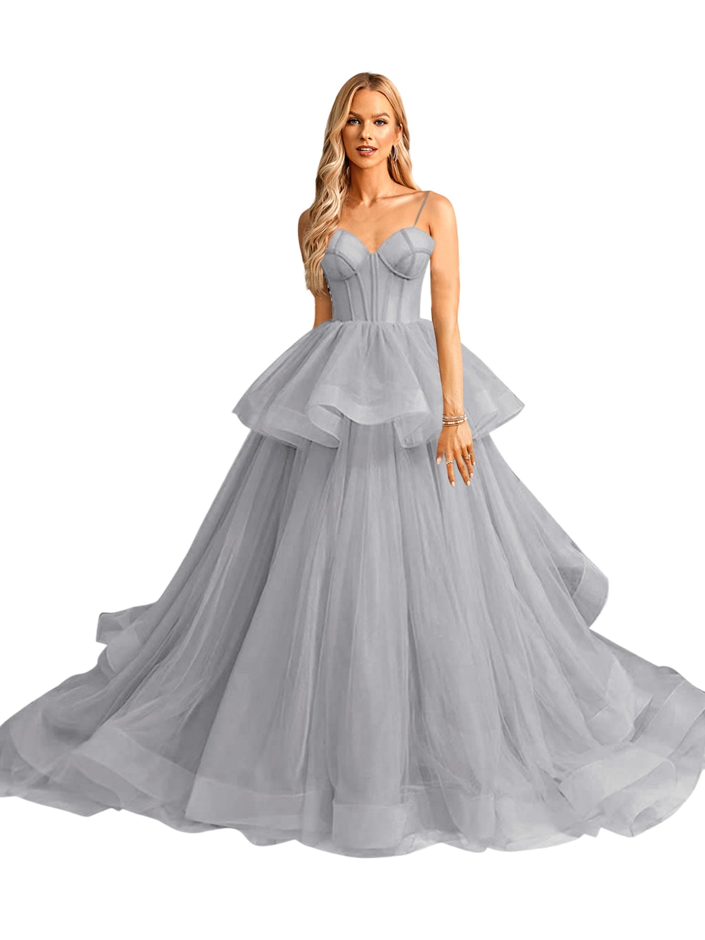 Tulle Empire Sweetheart Sleeveless Dress-GD101509