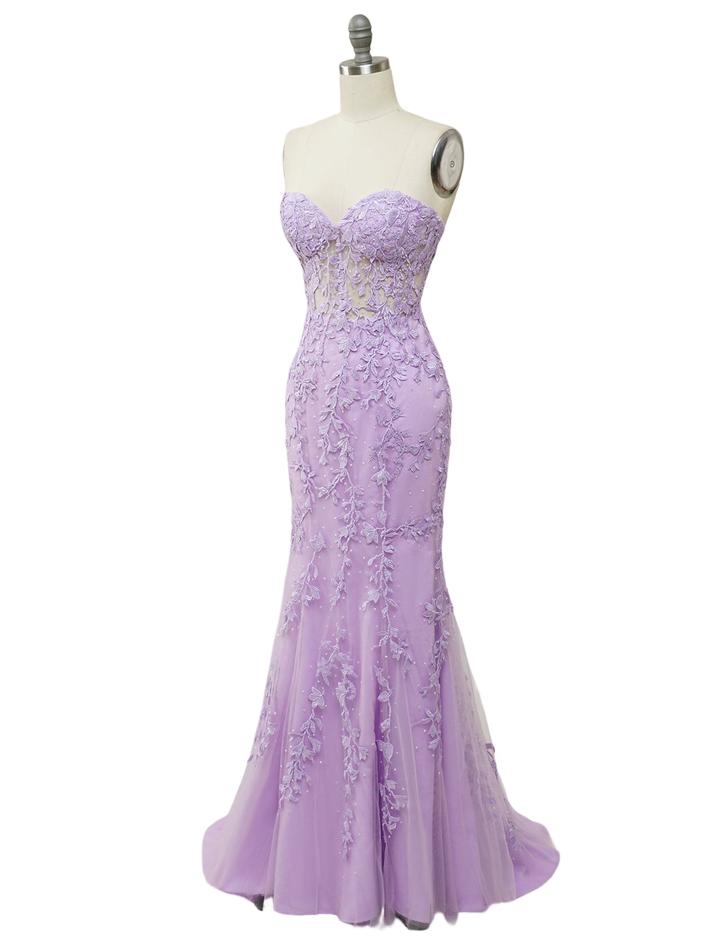 Lace Sheath Sweetheart Sleeveless-Prom Dress-GD101520