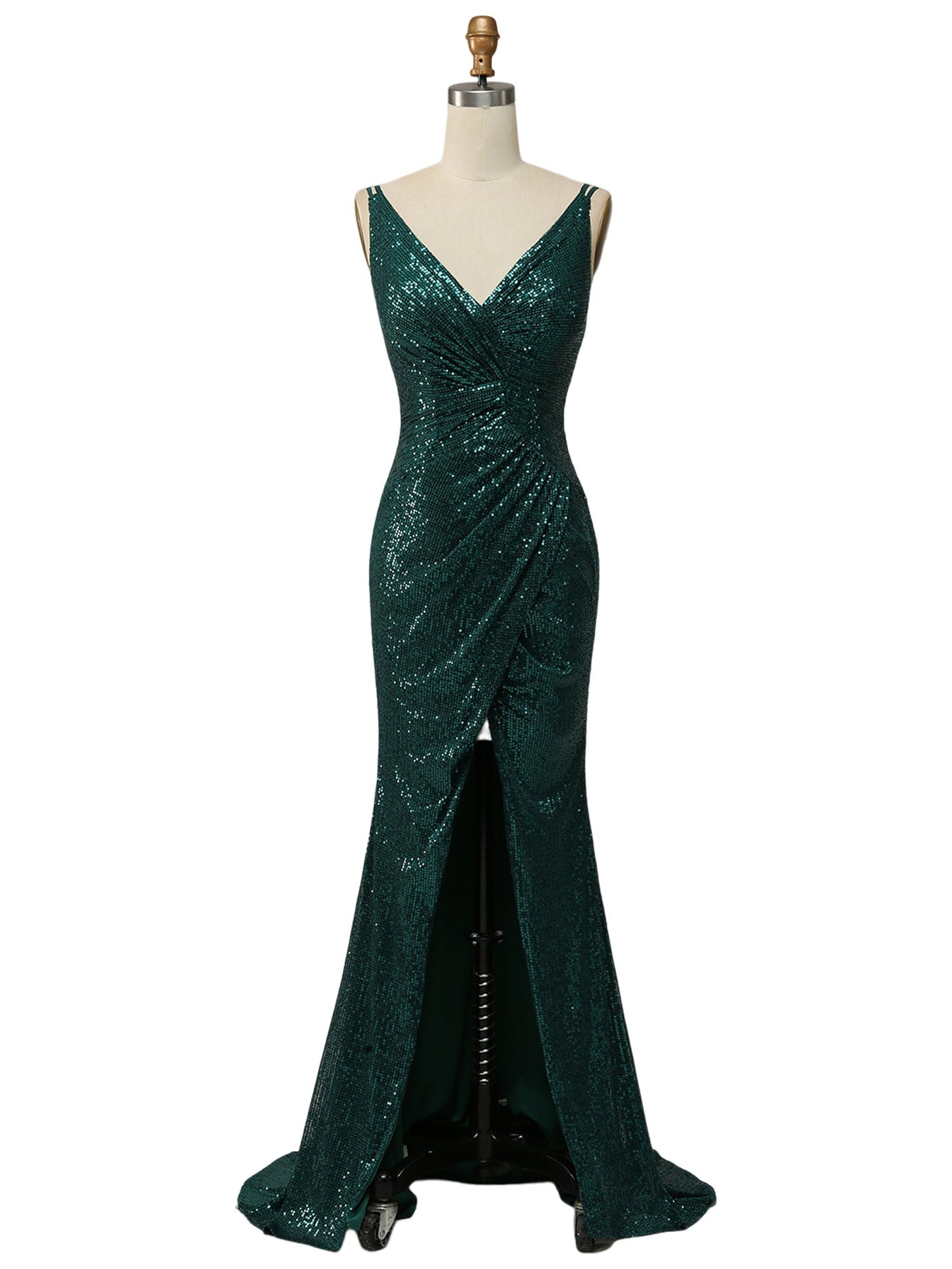 Sequin V-Neck Sleeveless Dress
