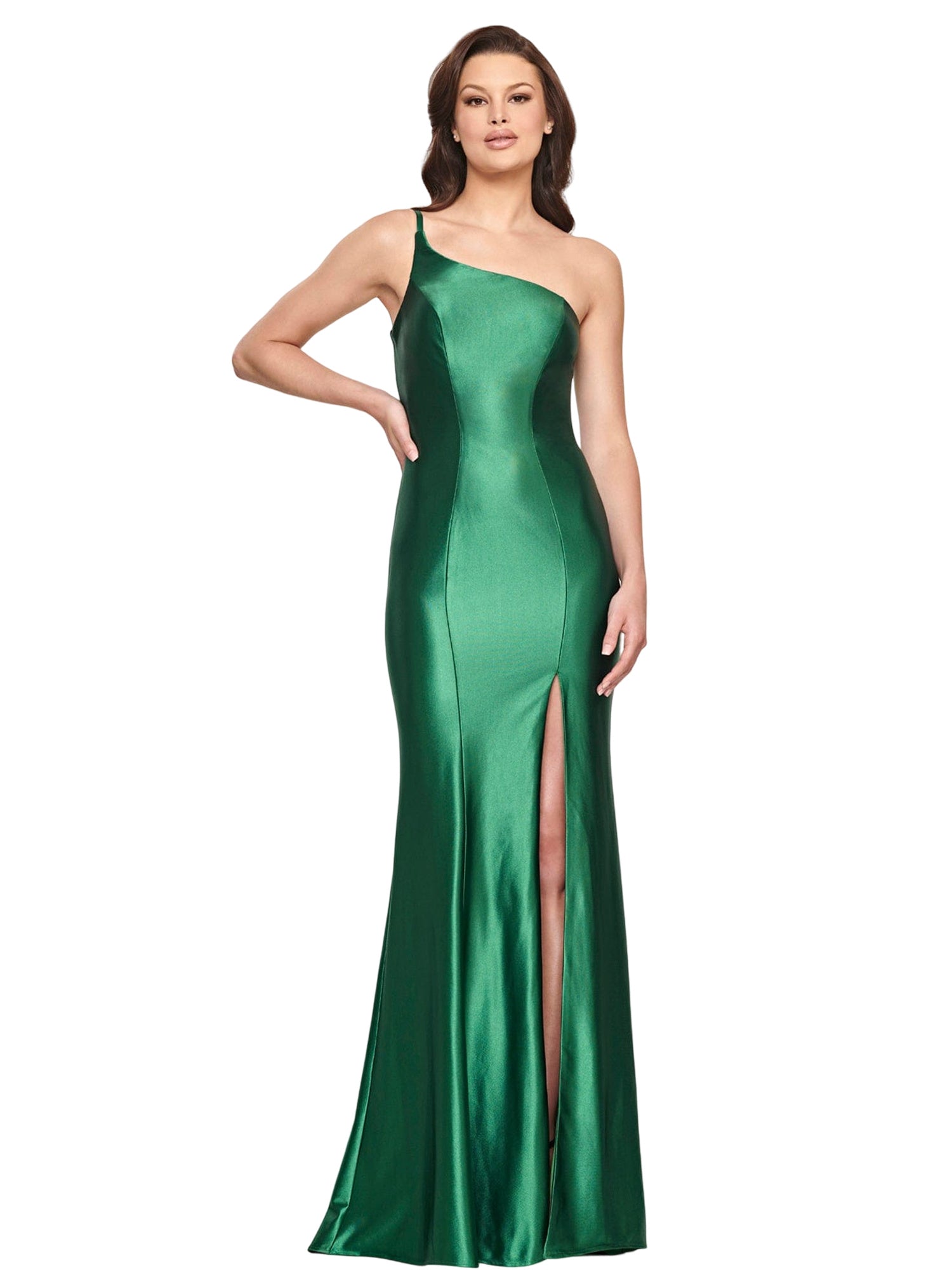 Stretch Satin Halter Sleeveless Dress