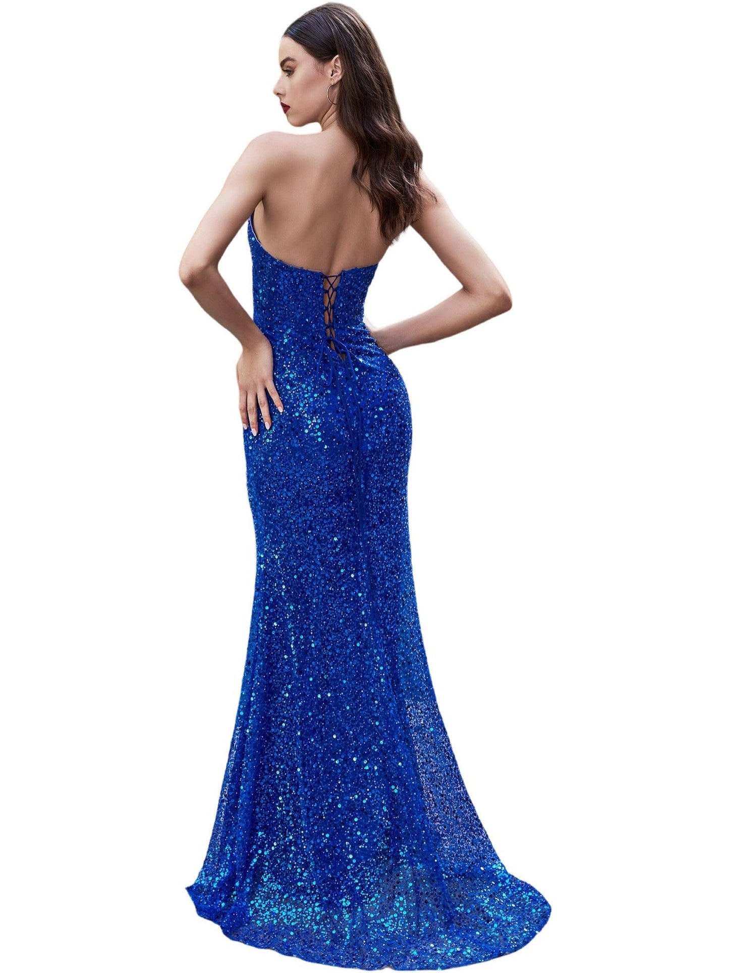 Sequin One Shoulder Sleeveless Dress