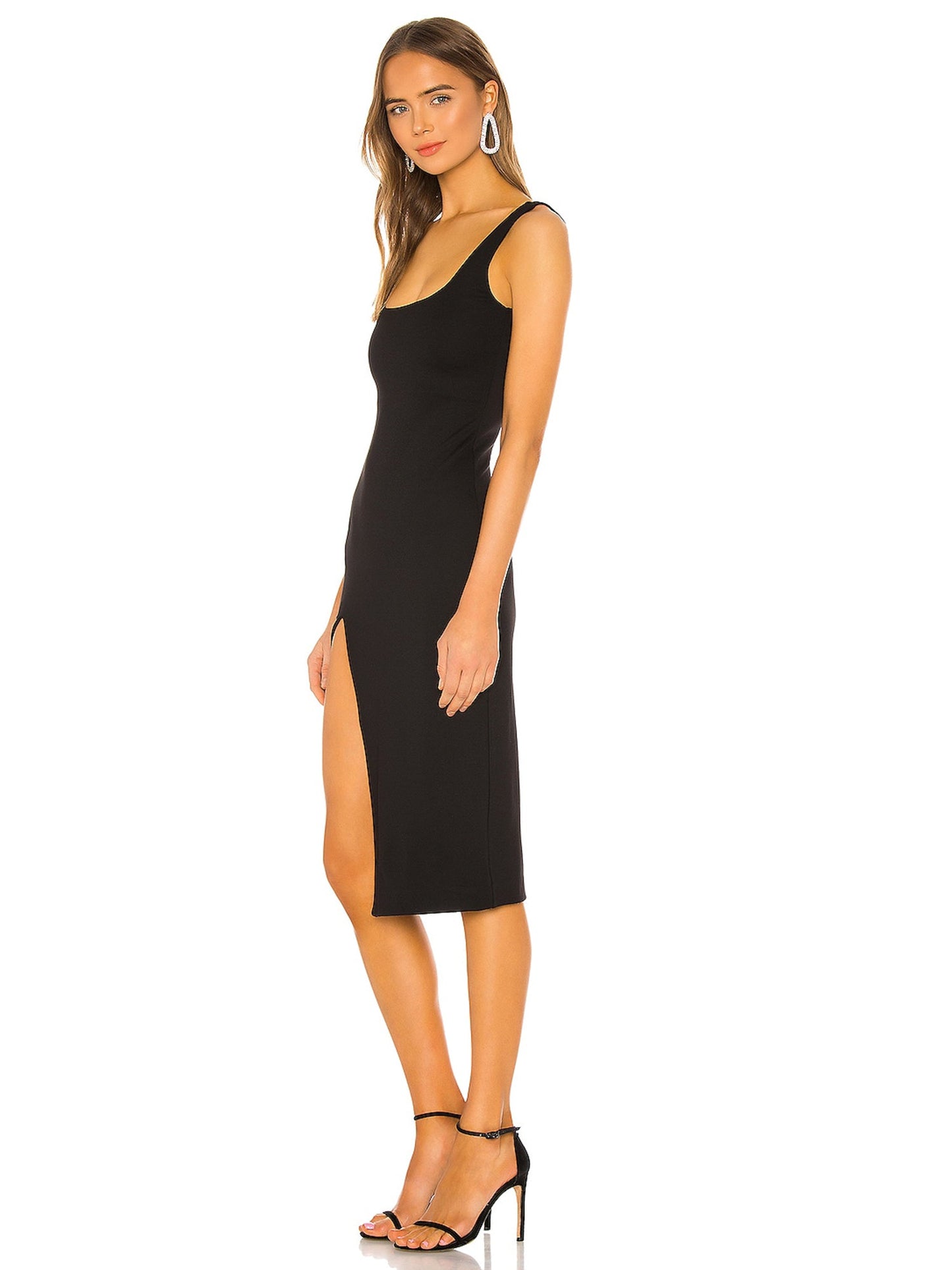 Ruched Surplice Sheath Boat Neck Sleeveless-Dress-GD101846