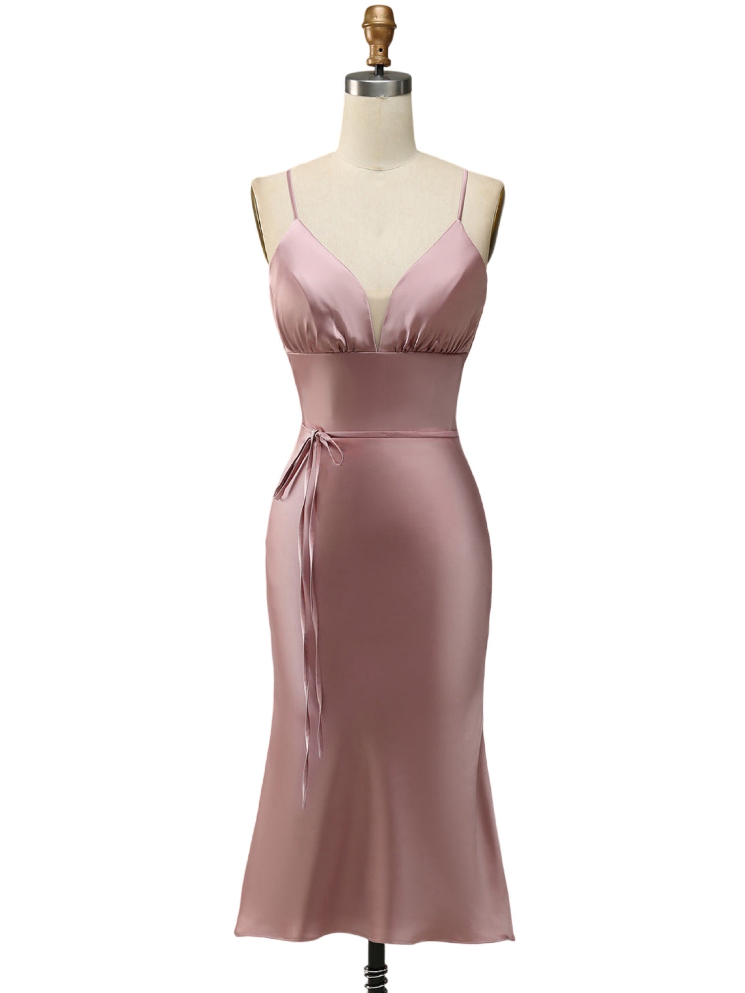 Stretch Satin One Shoulder Sleeveless Bridesmaid Dress| Plus Size | 60+ Colors