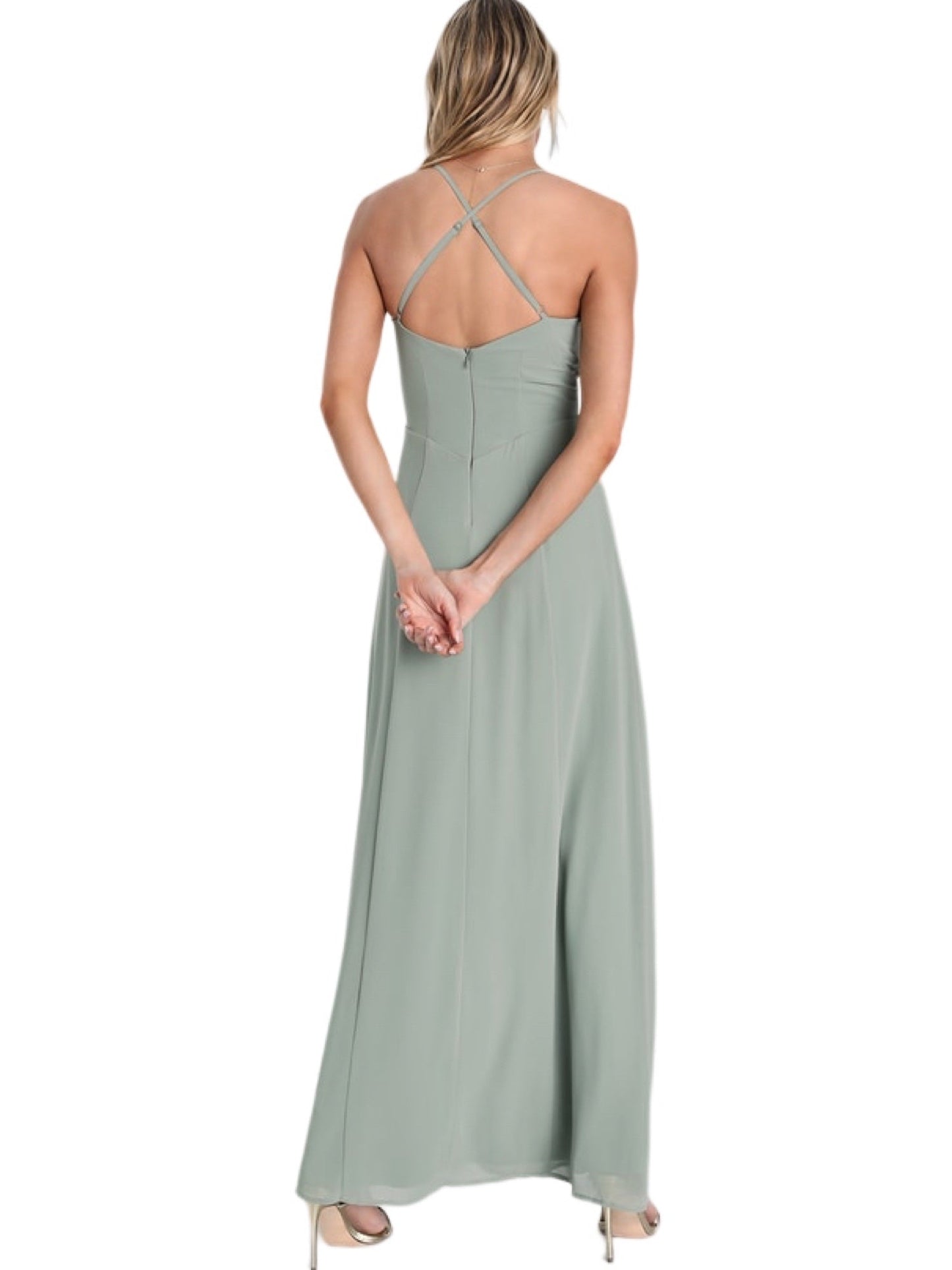 Stretch Satin One Shoulder Sleeveless Bridesmaid Dress| Plus Size | 60+ Colors