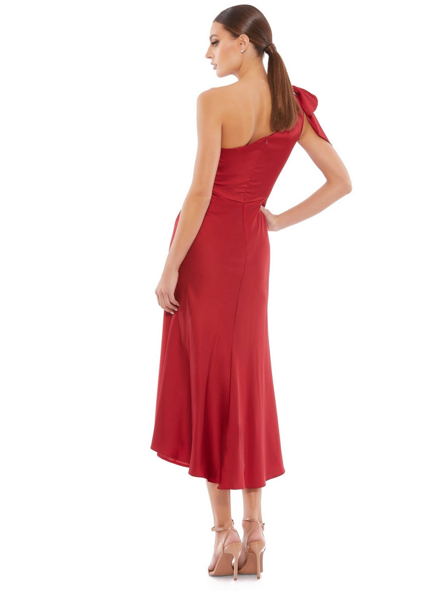 Satin A-Line One Shoulder Sleeveless-Dress-GD101912