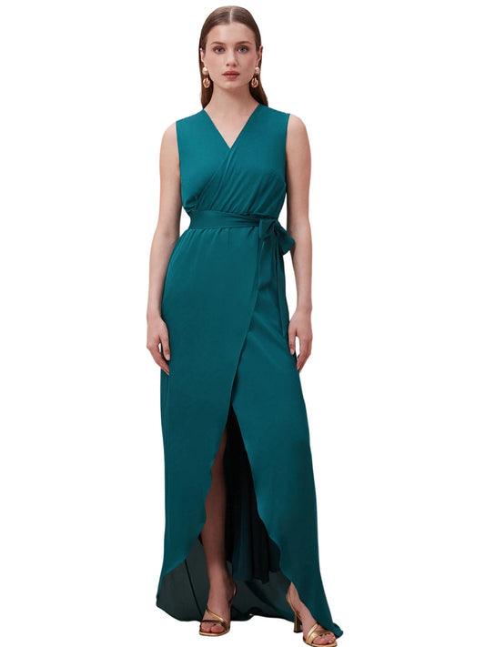 Satin Column V-Neck Sleeveless-Dress-GD101920