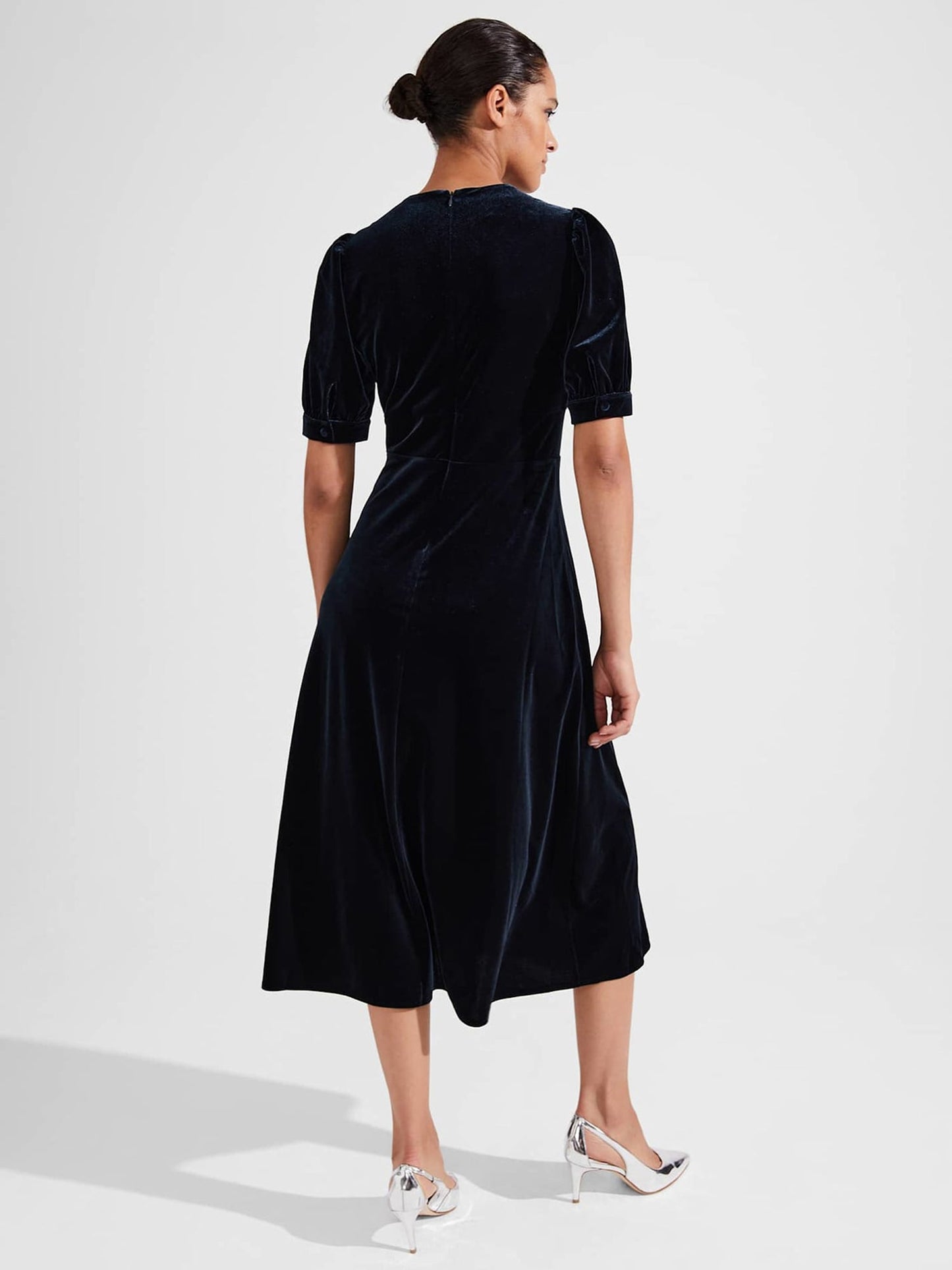Velvet A-Line V-Neck Short Sleeves-Dress-GD101928