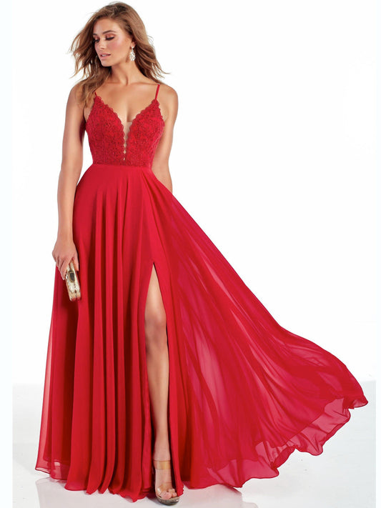 Lace A-Line Spaghetti Straps Sleeveless-Prom Dress-GD102005