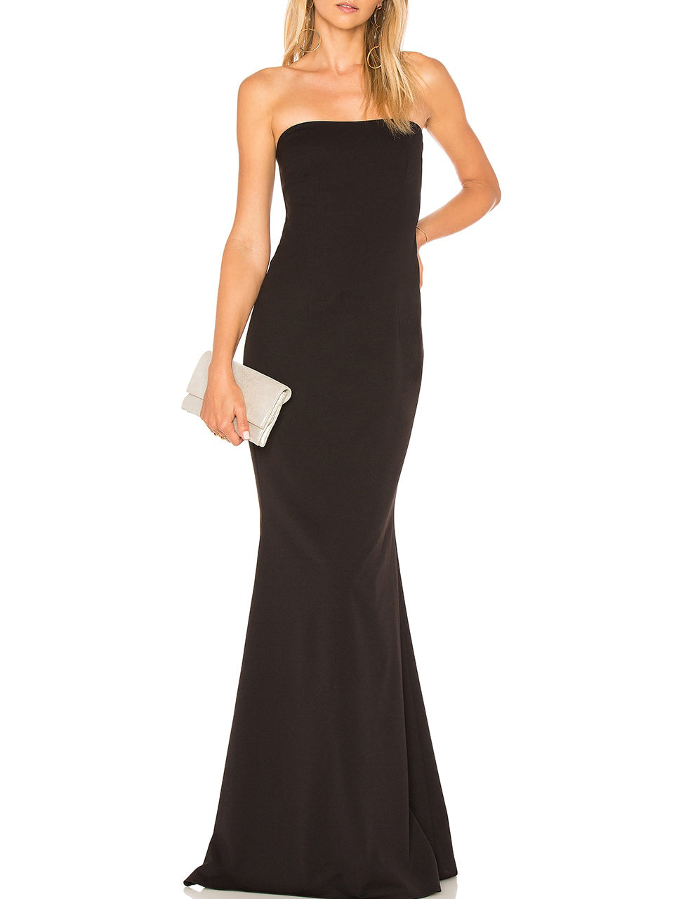 Polyester Spandex Mermaid Strapless Sleeveless Dress-GD102036